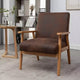 Okak 25.38 W Leisure Accent Chair with Comfy Upholstery Solid Wood Mid-Century Reading Armchair for Living Room Bedroom Waiting Room