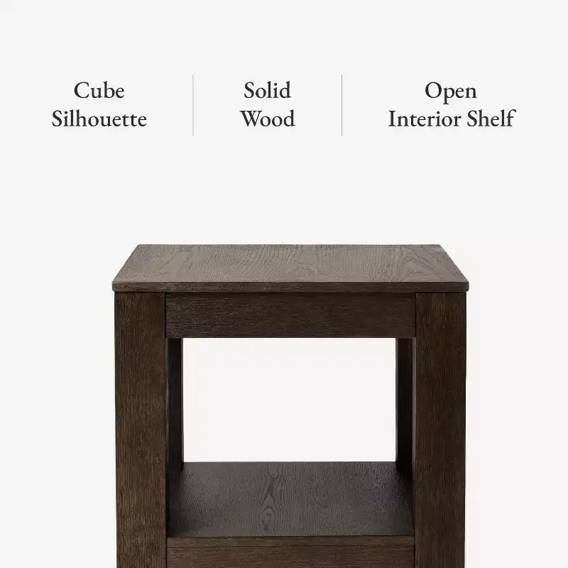 Maven Lane Paulo table d'appoint en bois 22x22