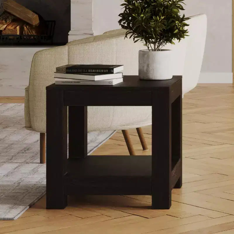 Maven Lane Paulo table d'appoint en bois 22x22