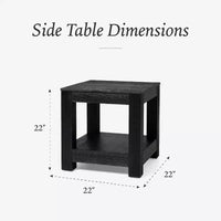 Maven Lane Paulo table d'appoint en bois 22x22