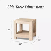 Maven Lane Paulo table d'appoint en bois 22x22