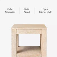 Maven Lane Paulo table d'appoint en bois 22x22