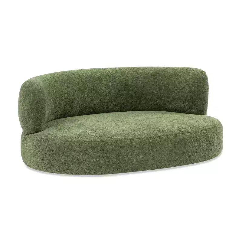 Jennifer Taylor Home Shep 36 - Canapé-lit incurvé pour chien, taille moyenne, Teddy en molleton vert mousse