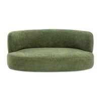 Jennifer Taylor Home Shep 36 - Canapé-lit incurvé pour chien, taille moyenne, Teddy en molleton vert mousse