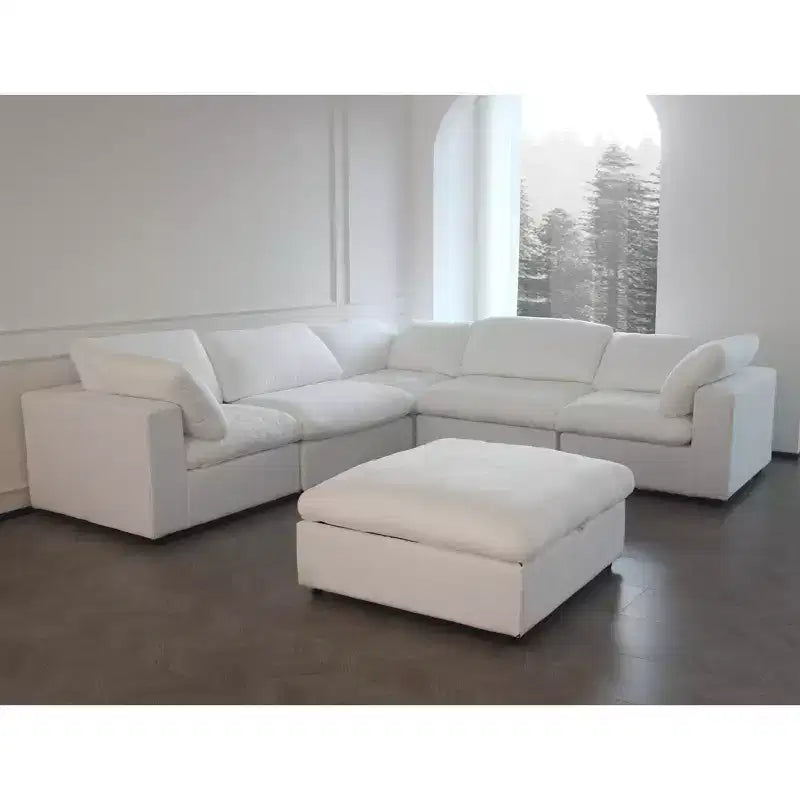 Canapé nuage modulaire grande taille 8 places, canapé-lit duvet pour appartement salon (8 places)
