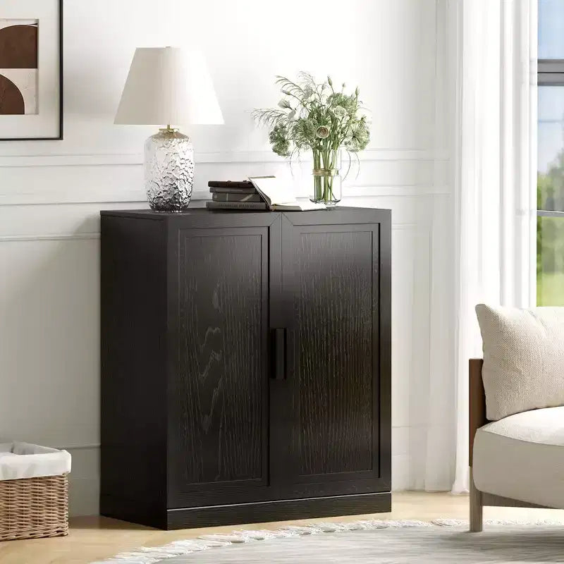 PexFix meuble d'appoint en bois 36x31x16 avec étagères réglables en noir