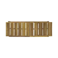 Okak Chaise longue reglable en bois d'acacia 1/2 pièces, transat moderne d'extérieur avec design à lattes pour bord de piscine, arrière-cour et jardin