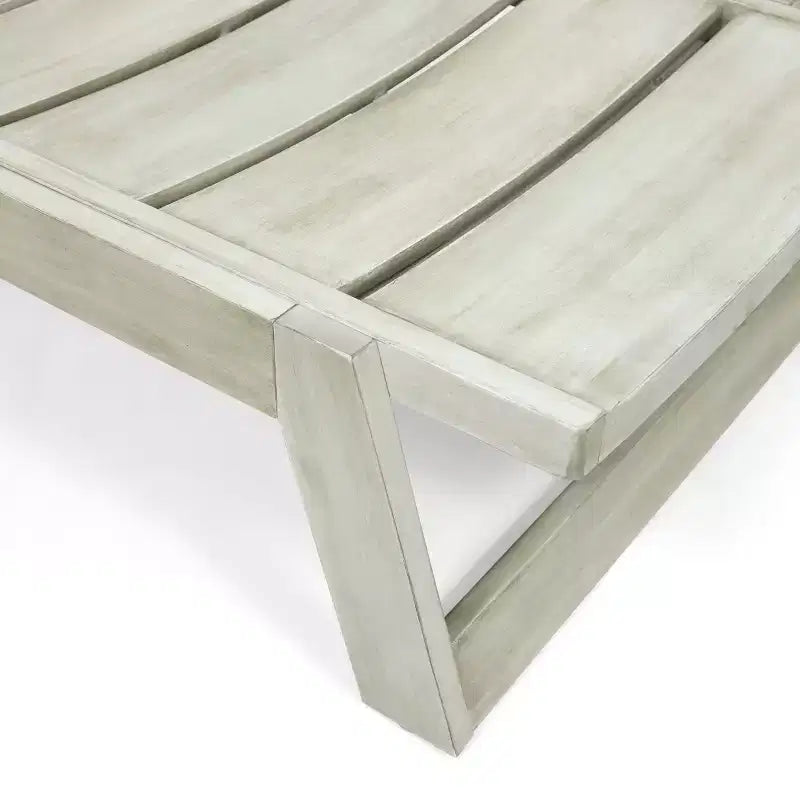 Okak Chaise longue reglable en bois d'acacia 1/2 pièces, transat moderne d'extérieur avec design à lattes pour bord de piscine, arrière-cour et jardin