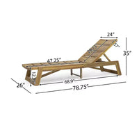 Okak Chaise longue reglable en bois d'acacia 1/2 pièces, transat moderne d'extérieur avec design à lattes pour bord de piscine, arrière-cour et jardin