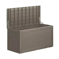 Chic Crate – Coffre de jardin en résine verrouillable résistant à l'eau de 378 litres