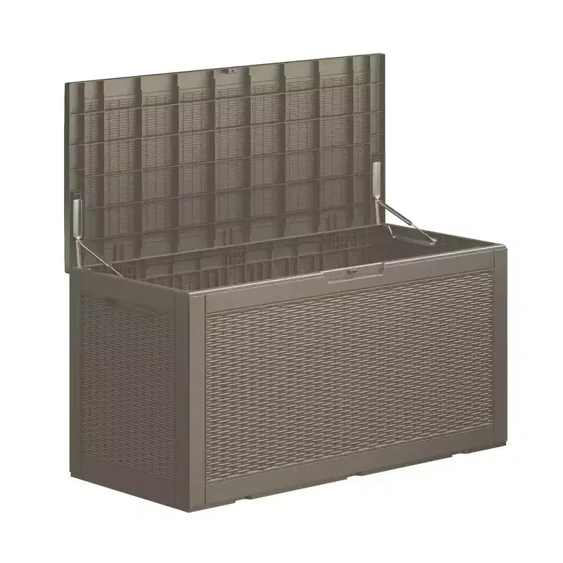 Chic Crate – Coffre de jardin en résine verrouillable résistant à l'eau de 378 litres