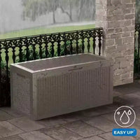 Chic Crate – Coffre de jardin en résine verrouillable résistant à l'eau de 378 litres