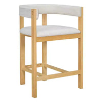 Christopher Knight Home Callista tabouret de comptoir rembourré en bois d'hévéa à dossier ouvert (lot de 2)