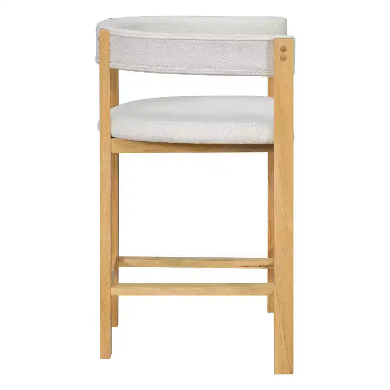 Christopher Knight Home Callista tabouret de comptoir rembourré en bois d'hévéa à dossier ouvert (lot de 2)