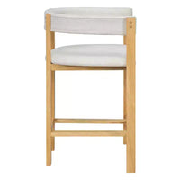 Christopher Knight Home Callista tabouret de comptoir rembourré en bois d'hévéa à dossier ouvert (lot de 2)
