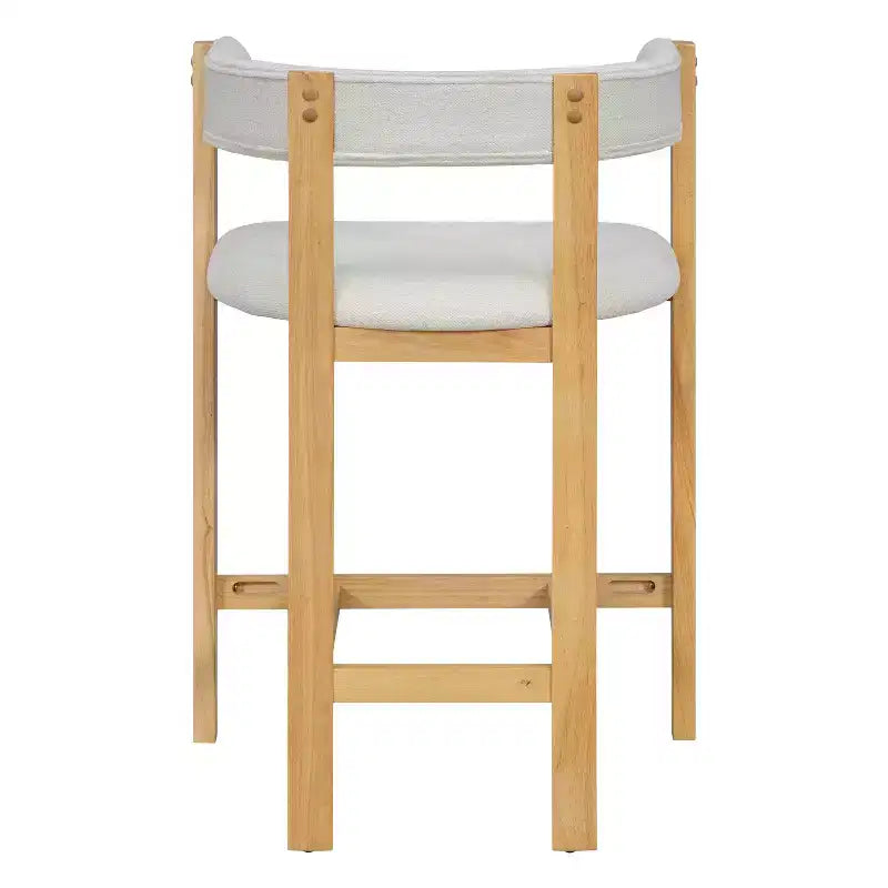 Christopher Knight Home Callista tabouret de comptoir rembourré en bois d'hévéa à dossier ouvert (lot de 2)
