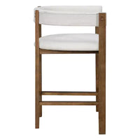 Christopher Knight Home Callista tabouret de comptoir rembourré en bois d'hévéa à dossier ouvert (lot de 2)