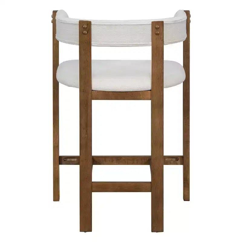Christopher Knight Home Callista tabouret de comptoir rembourré en bois d'hévéa à dossier ouvert (lot de 2)