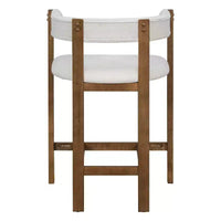 Christopher Knight Home Callista tabouret de comptoir rembourré en bois d'hévéa à dossier ouvert (lot de 2)