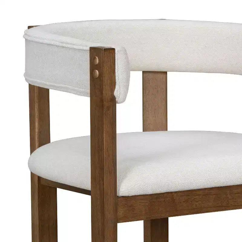 Christopher Knight Home Callista tabouret de comptoir rembourré en bois d'hévéa à dossier ouvert (lot de 2)