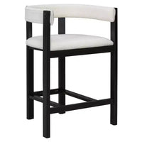 Christopher Knight Home Callista tabouret de comptoir rembourré en bois d'hévéa à dossier ouvert (lot de 2)