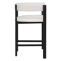 Christopher Knight Home Callista tabouret de comptoir rembourré en bois d'hévéa à dossier ouvert (lot de 2)