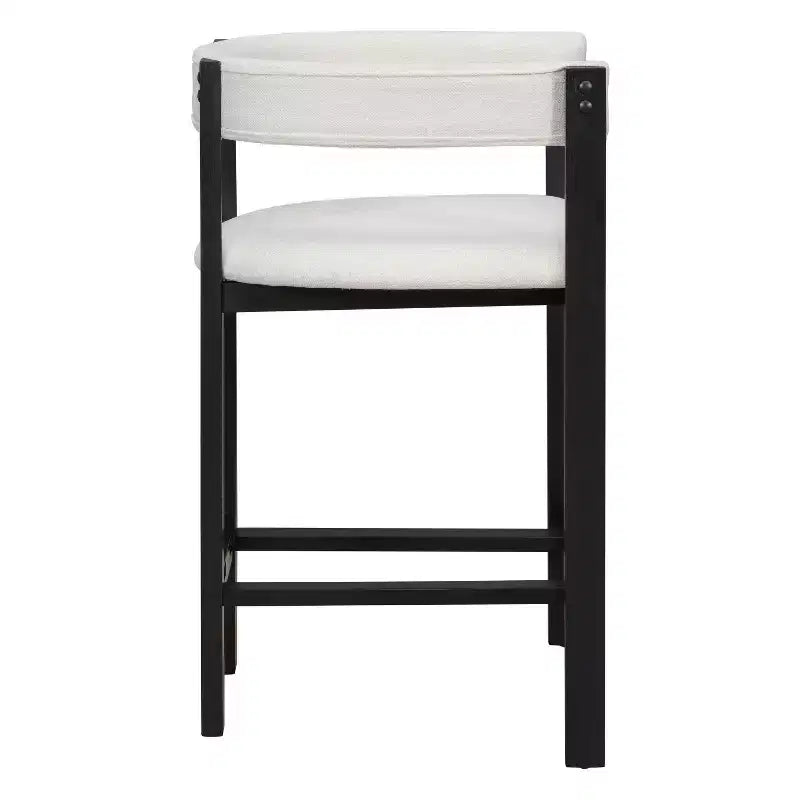 Christopher Knight Home Callista tabouret de comptoir rembourré en bois d'hévéa à dossier ouvert (lot de 2)