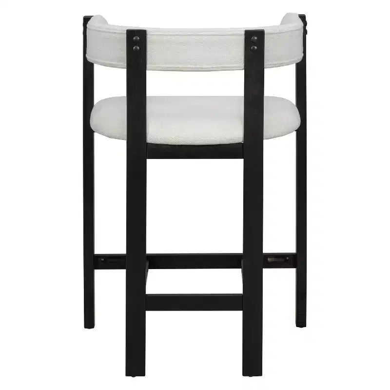 Christopher Knight Home Callista tabouret de comptoir rembourré en bois d'hévéa à dossier ouvert (lot de 2)
