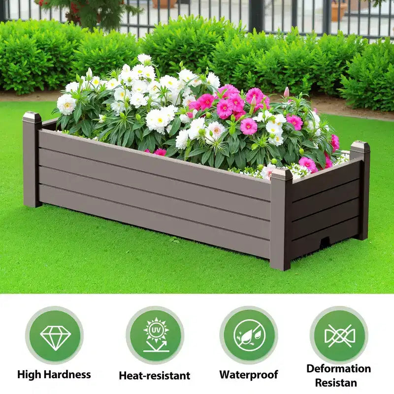 Jardinière rectangulaire d'une capacité de 78L/21Gal/2,75 pieds cubes