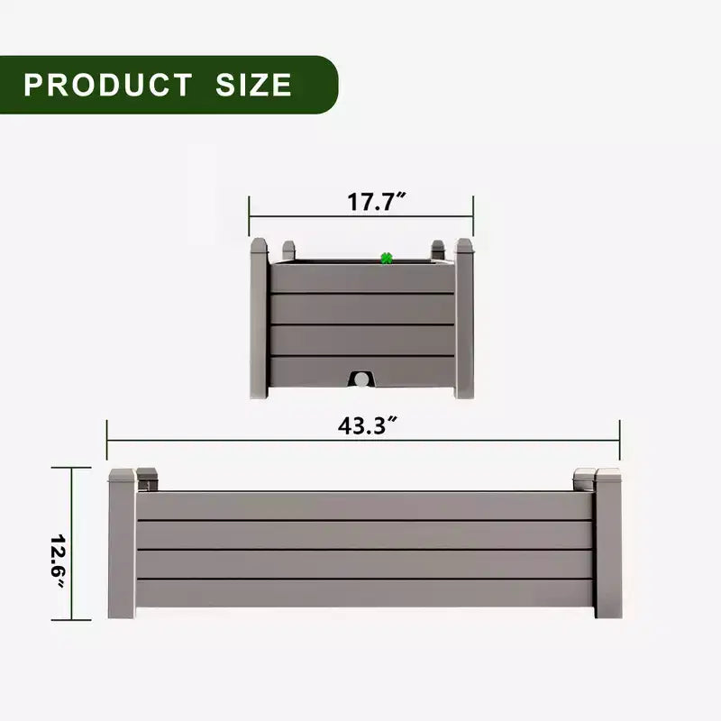 Jardinière rectangulaire d'une capacité de 78L/21Gal/2,75 pieds cubes