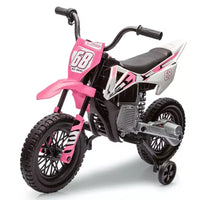 Moto électrique Acekool 12 V pour enfants avec deux moteurs de 25 W, accélérateur tournant, roulettes d'apprentissage et suspension, jouet à enfourcher pour les 3 ans et plus