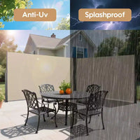 Store latéral rétractable, résistant aux UV, imperméable, écran d'intimité de terrasse pour jardin, balcon, 118,1 x 62,99