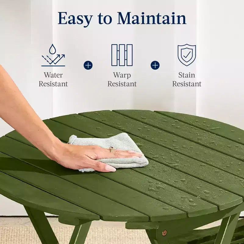 Best Choice Products Ensemble bistrot 3 pièces en bois d'acacia, mobilier de jardin pliant avec 2 chaises, table