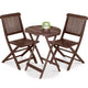 Best Choice Products Ensemble bistrot 3 pièces en bois d'acacia, mobilier de jardin pliant avec 2 chaises, table