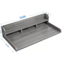 Plan de travail pour lave-linge séchant, plan de travail pour buanderie avec étagère de rangement à 2 niveaux et rebords, protection supérieure pour lave-linge et sèche-linge