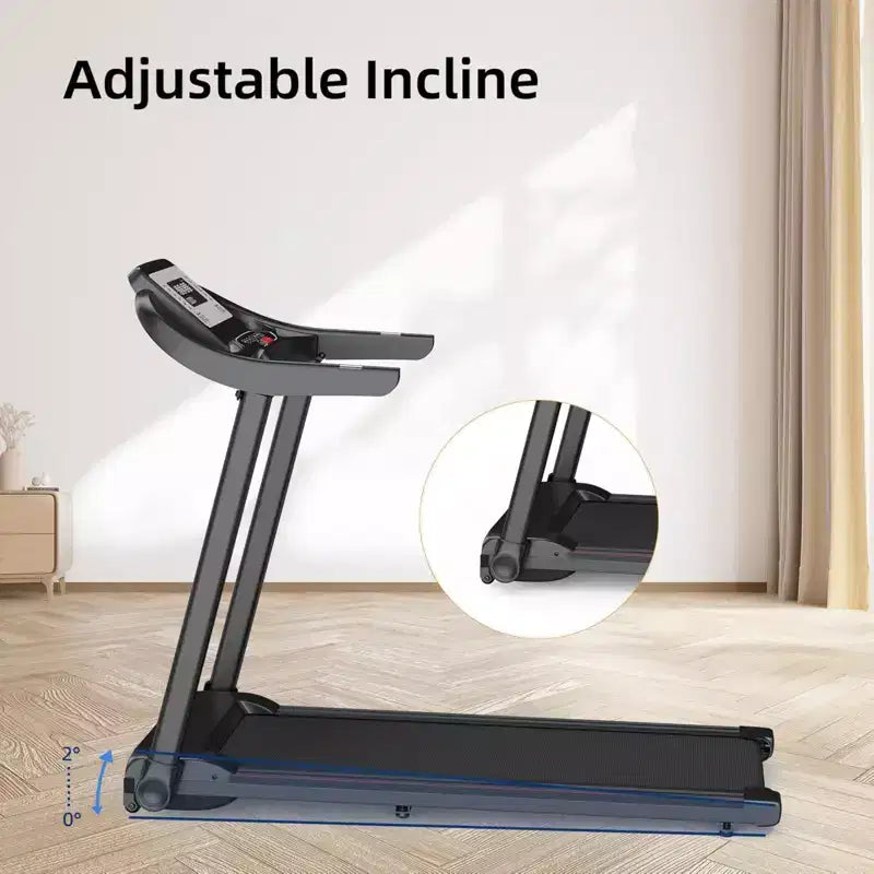 Tapis roulant NAYSAYE avec inclinaison réglable et ceinture de course plus large pour la maison ou la salle de sport, noir, 16.6*6*42.3
