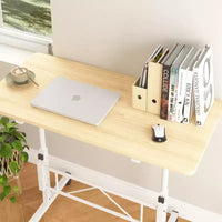 VECELO Petit bureau debout à hauteur réglable, postes de travail informatiques mobiles avec roulettes, table d'ordinateur portable roulante portable pour le bureau