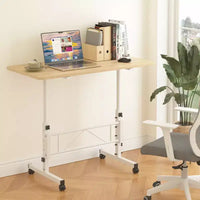 VECELO Petit bureau debout à hauteur réglable, postes de travail informatiques mobiles avec roulettes, table d'ordinateur portable roulante portable pour le bureau