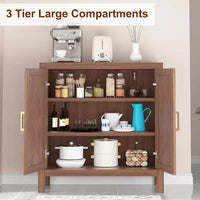 Armoire de rangement style farmhouse 30 pouces, rangement de cuisine à double porte en X avec 2 étagères réglables