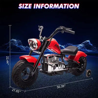 Moto électrique pour jeunes, 36V 350W sans balais tout-terrain à 16.5mph, lecteur de musique, suspension à ressort, feux LED et selle en cuir