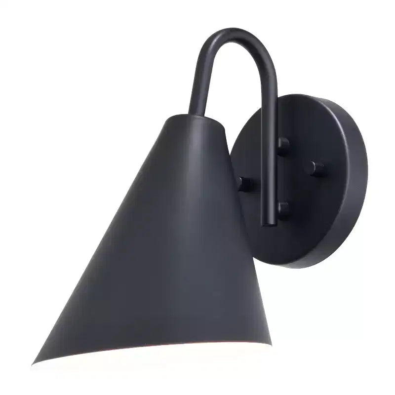 VAXCEL Hanson Applique murale intérieure extérieure contemporaine Dark Sky en acier 1 lumière compatible LED, Noir mat et Blanc