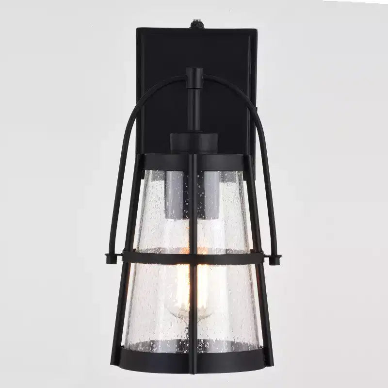 VAXCEL Portage Park 1 Lumière Noire Crépuscule à l'Aube Lanterne Murale Extérieure en Verre Clair