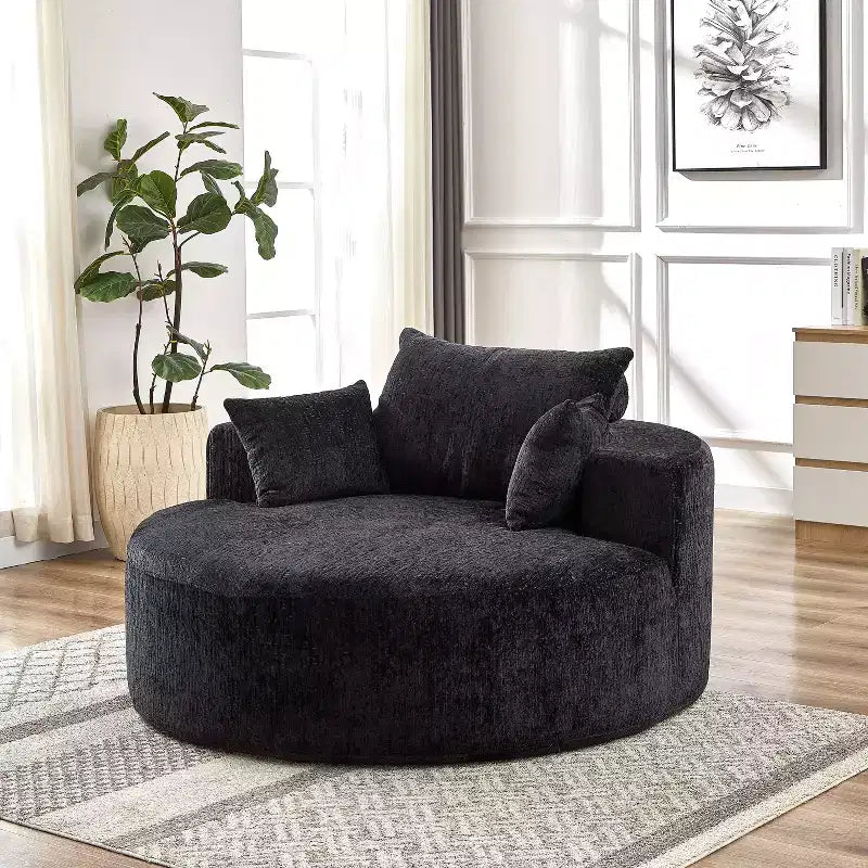 Canapé simple MAYEERTY 55 Chenille sans assemblage pour salon, chambre à coucher, salle de projection