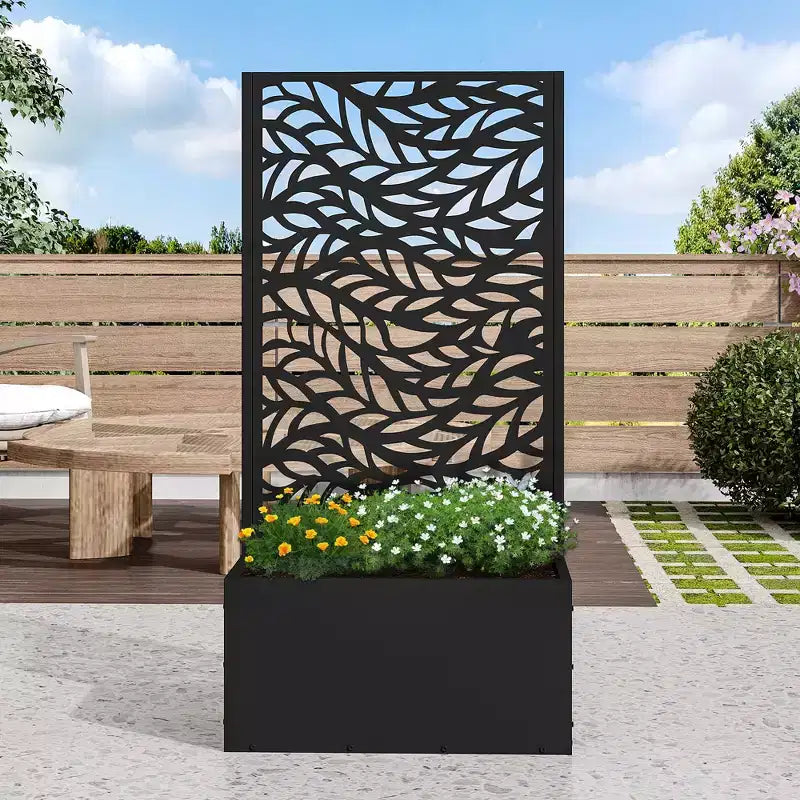 PexFix Jardinière murale en métal avec treillis pour plantes grimpantes