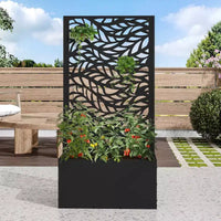 PexFix Jardinière murale en métal avec treillis pour plantes grimpantes