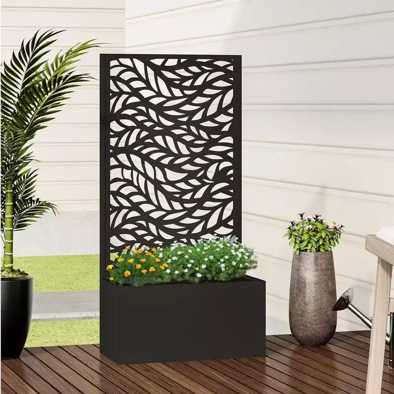 PexFix Jardinière murale en métal avec treillis pour plantes grimpantes