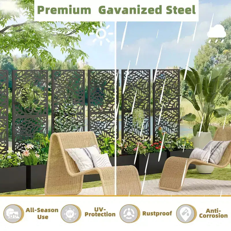 PexFix Jardinière murale en métal avec treillis pour plantes grimpantes