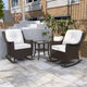 EAGLE PEAK Azure Bay 3 Piece Outdoor Wicker Bistro Set, Patio Rocking Chairs with Side Table