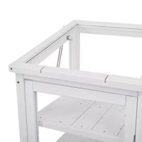 Serre de jardin en bois avec châssis froid portable, rangement mobile et étagères réglables, utilisation intérieure/extérieure
