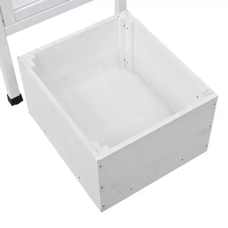 Serre de jardin en bois avec châssis froid portable, rangement mobile et étagères réglables, utilisation intérieure/extérieure